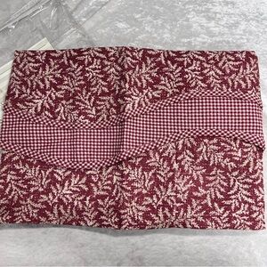 Waverly Burgundy & Cream Fabric Fairfield Valance Fernwood Vintage Crimson Fern